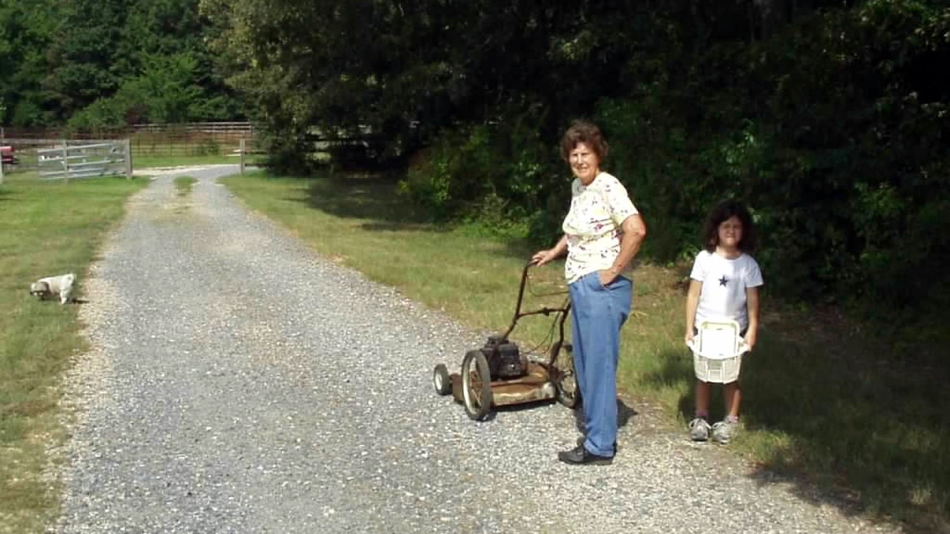 The author with her Grandmama on her farm outside Rock Hill, South Carolina.