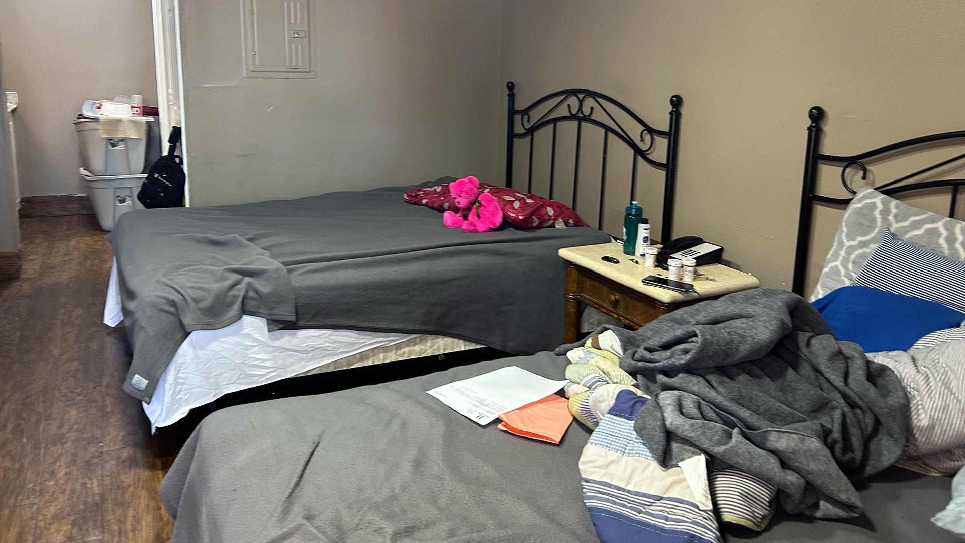 Rooms like this one are typical of those Sherri McCoy locates to provide families with temporary housing. (Photograph by Mercedes Kane)