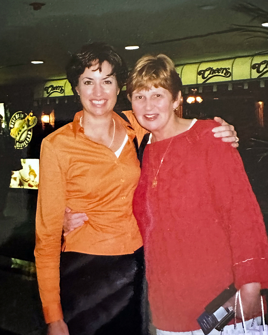 The author and Linda Strom taking a break to eat dinner in Milwaukee in 1994. The author's mother was in hospice care, dying of AIDS, when this photograph was taken.