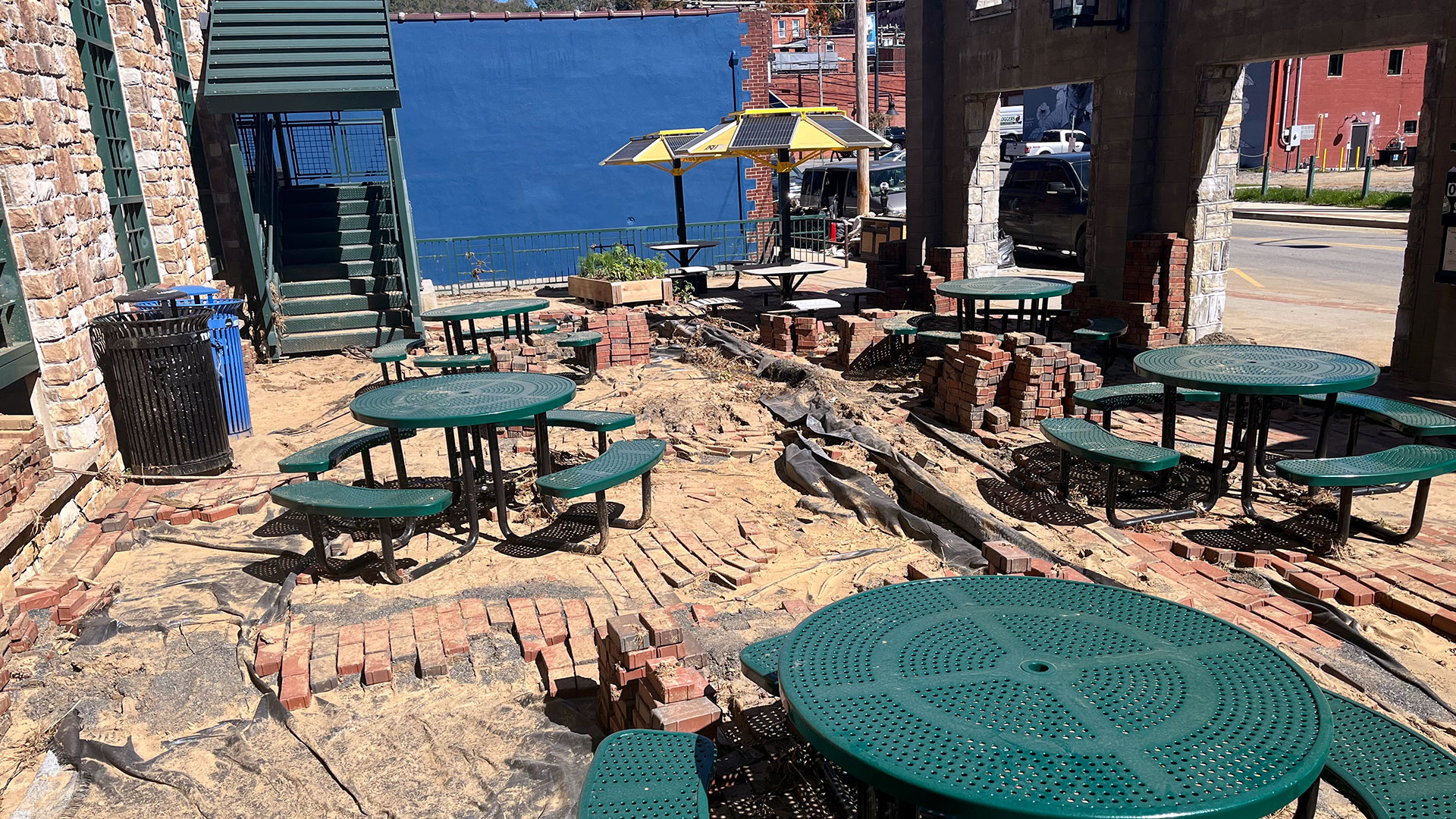 Flood damage in downtown Boone